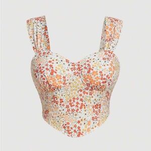 Floral summer crop top